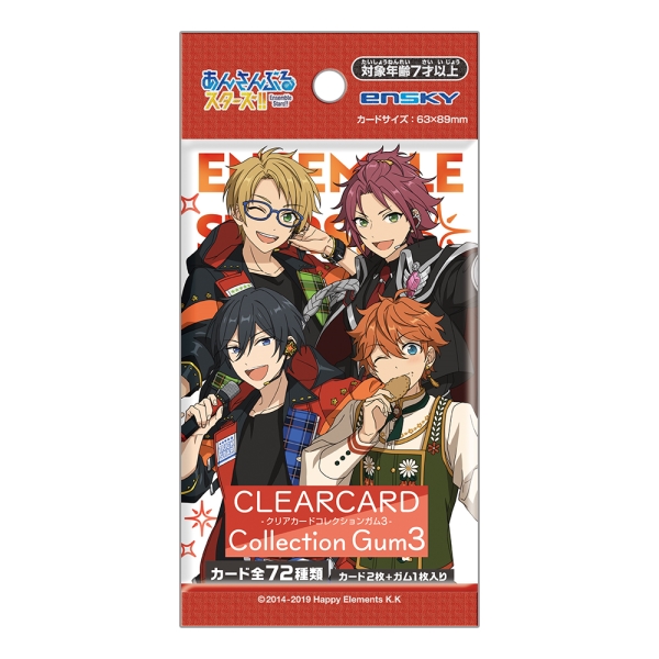 Ensemble Stars!! Clear card collection gum 3 "1BOX 16 packs included"