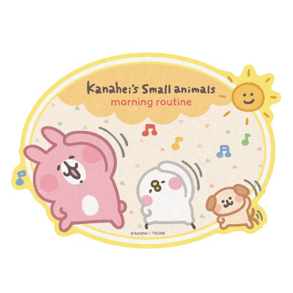カナヘイの小動物 トラベルステッカー モーニングルーティン 3 エンスカイショップ