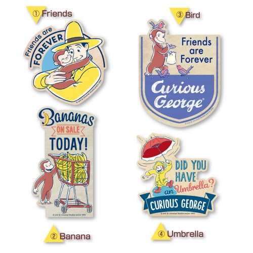 おさるのジョージ トラベルステッカー 2 Banana エンスカイショップ