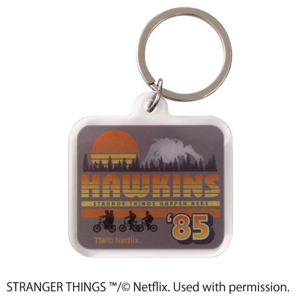 STRANGER THINGS クリアキーチェーン / HAWKINS