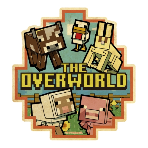 MINECRAFT マインクラフト トラベルステッカー /(2)OVERWORLD (B)