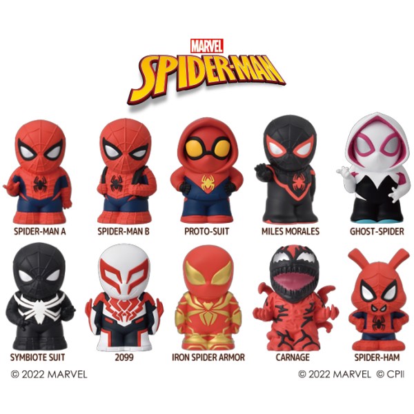 スパイダーマン ソフビパペットマスコット 1box10パック入り エンスカイショップ