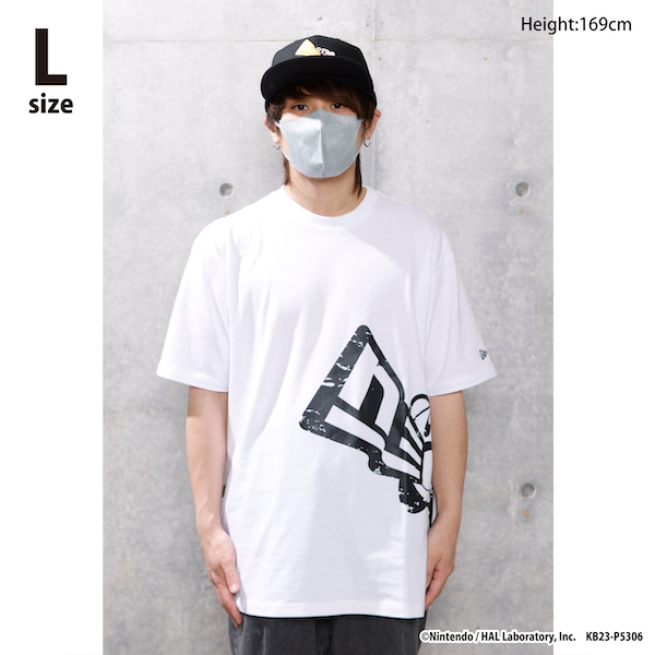 KIRBY NEW ERA collaboration short sleeve cotton T-shirt / L size ☆  Made-to-order Product ☆ ｜ Ensky shop