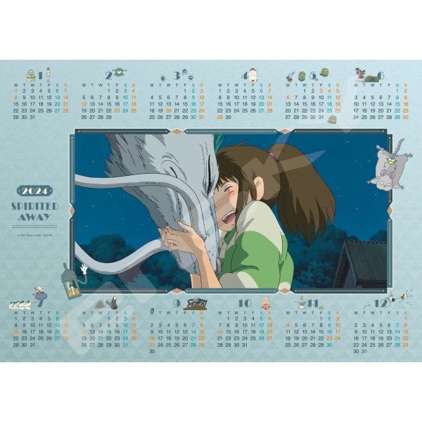 Spirited Away 2024 Calendar Jigsaw 1000 Piece Compact 1000c-234